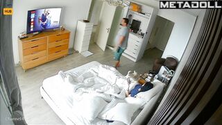Single Swiss brunette mom forces her husband to fuck recording