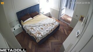 Real American couple having sex until they fall asleep hidden IP camera