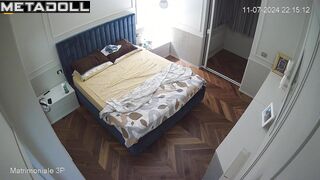 Real American couple having sex until they fall asleep hidden IP camera