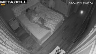 Real amateur couple having sex in their messy room hidden cam