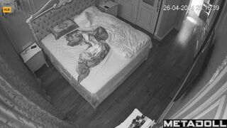 Real amateur couple having sex in their messy room hidden cam