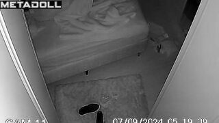 Fat Canadian brunette wife fucked hard in Morning real spy cam