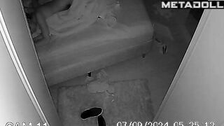 Fat Canadian brunette wife fucked hard in Morning real spy cam