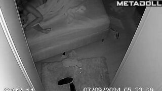 Fat Canadian brunette wife fucked hard in Morning real spy cam