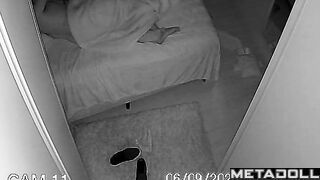 Naked Russian brunette student girl gives her husband a sloppy blowjob spy cam