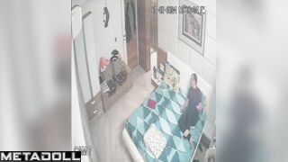 Cheating Dutch brunette wife gets fucked while watching porn hidden IP cam