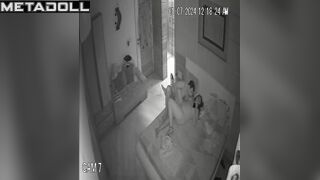 Cheating Dutch brunette wife gets fucked while watching porn hidden IP cam