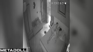 Real British newly married couple fuck hard in their bed spy cam