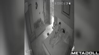 Real British newly married couple fuck hard in their bed spy cam