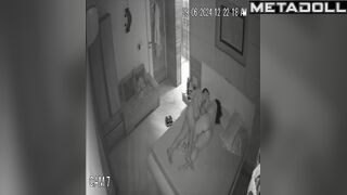 Real British newly married couple fuck hard in their bed spy cam