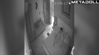 Real British newly married couple fuck hard in their bed spy cam
