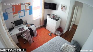 American girl naked watching porn