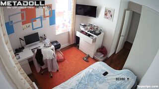 American girl naked watching porn