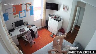 American girl naked watching porn