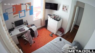 American girl naked watching porn