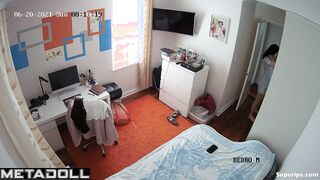 American girl naked watching porn