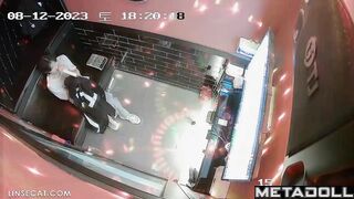 Korean naughty couple in karaoke