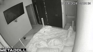 Latina woman is masturbated in her sleep
