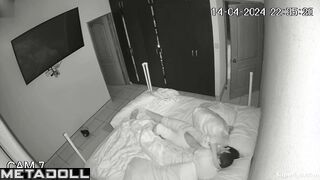 Latina woman is masturbated in her sleep