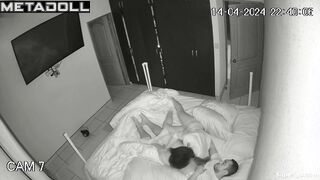 Latina woman is masturbated in her sleep