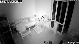 Korean single woman masturbates in her bed