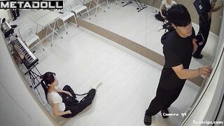 Korean naughty couple in the music room