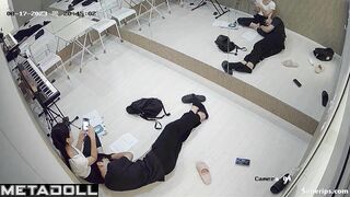 Korean naughty couple in the music room