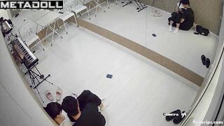 Korean naughty couple in the music room