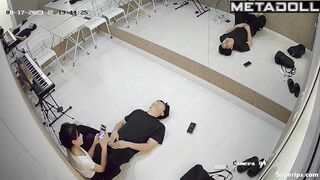 Korean naughty couple in the music room