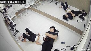 Korean naughty couple in the music room