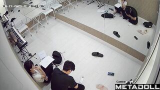 Korean naughty couple in the music room