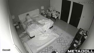 European skinny woman rides her husband