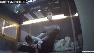 Young Korean couple watching movies