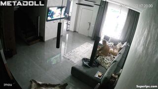 Blonde Ukrainian wife rides her husband