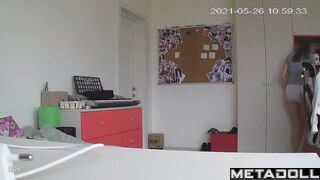 Skinny German girl in underwear