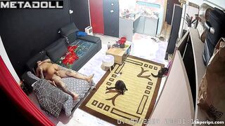 Young Italian couple fucks on their couch