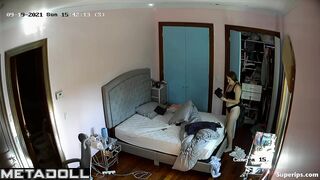 American girl naked in her room
