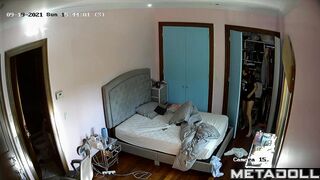 American girl naked in her room