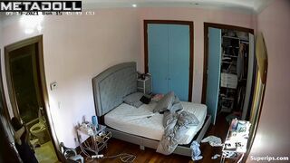 American girl naked in her room