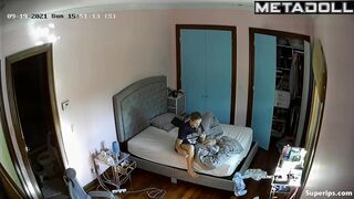 American girl naked in her room