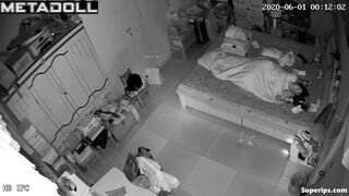 Gorgeous Korean girl masturbates in her pajamas