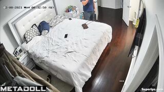 Blonde Latina woman rides her husband