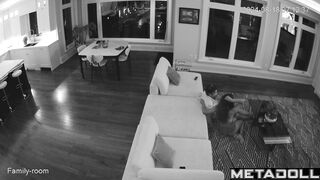 British man gropes his brunette wife