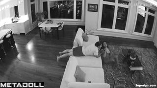 British man gropes his brunette wife