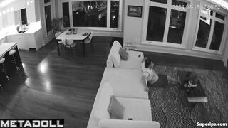 British man gropes his brunette wife