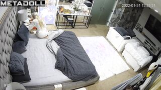 Naughty Israeli blonde Onlyfans model changes her panties before going to sleep