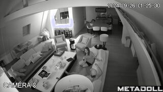Skinny Canadian brunette student girl gets fucked while watching porn real spy cam