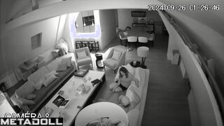 Skinny Canadian brunette student girl gets fucked while watching porn real spy cam