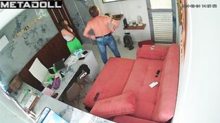 Amazing married couple having sex in their bed voyeur cam