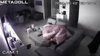 Turkish couple having sex brutally in their bed voyeur cam